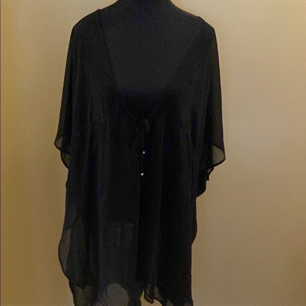 Catherines Black Swim Coverup
